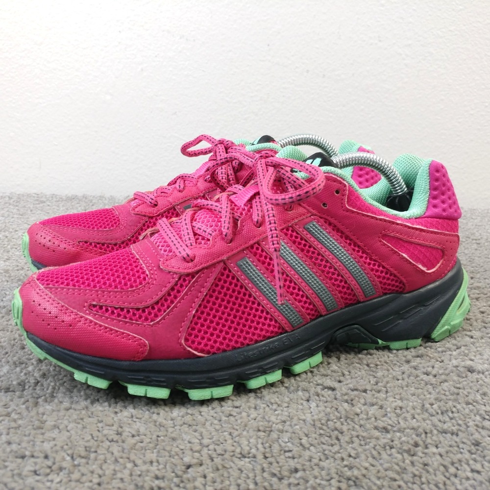 Adidas Duramo 5 TR Womens Size 6.5 Running Shoes Pink Green G97167 Low Top